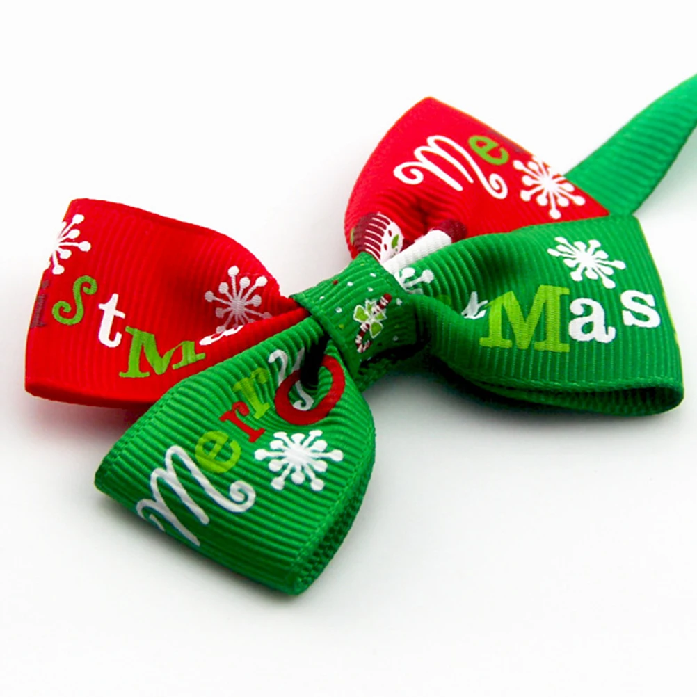 

8pcs Pet Collar Dog Tie Christmas Bowknot Adjustable Medium Size Pet Supplies for Dogs Walking Outdoor Sports