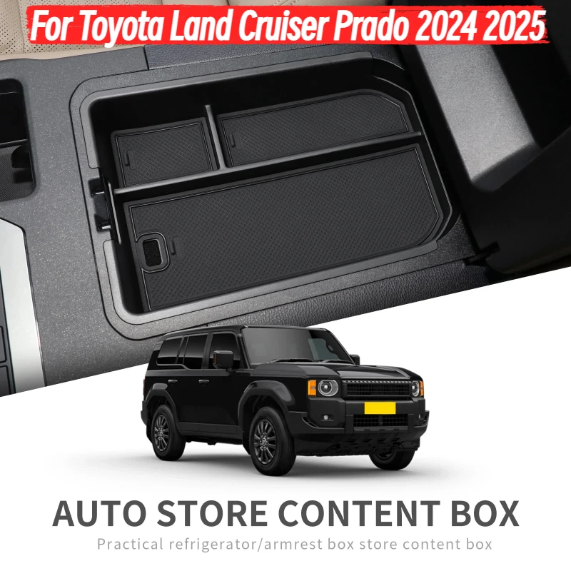 

For Toyota Land Cruiser Prado 2024 2025 J250 Center Console Armrest Storage Box Tray Organizer car interior Accessories