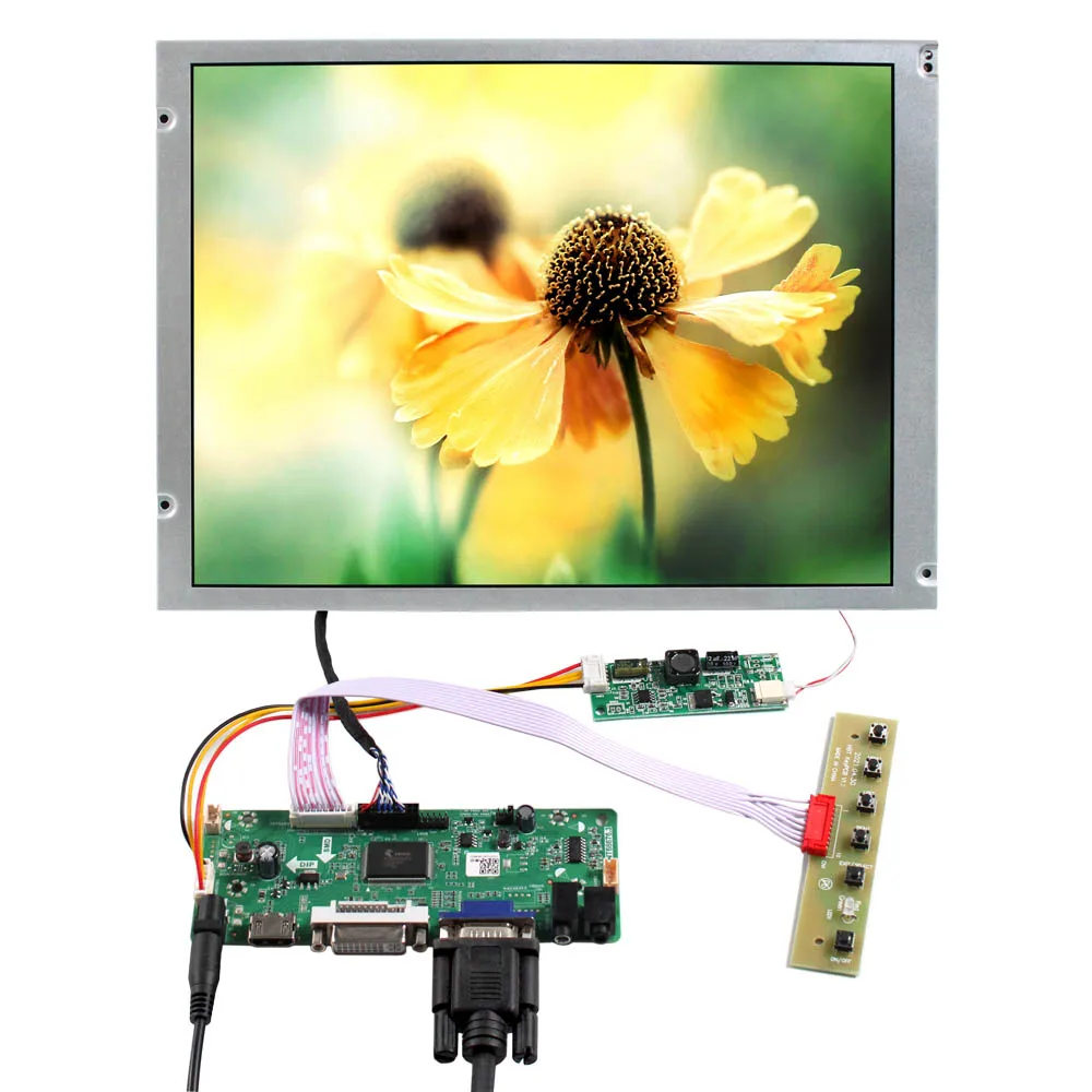 

HDMI DVI VGA LCD Controller Board 12.1in 1024X768 IPS 650nit Outdoor LCD Panel