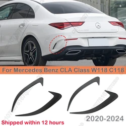 For Mercedes Benz CLA Class W118 C118 CLA200 220 250 260 45 AMG 2020-2024 Rear Bumper Spoiler Canard Side Vent Cover Decoration