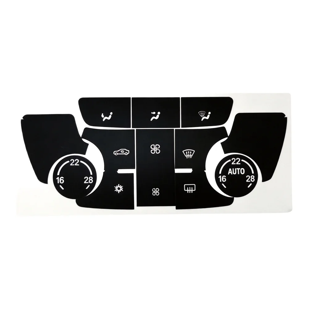 For Buick Verano AC Button Repair Decal Kit Compatible with Verano and Climate Control Panel OEM Style PVC Stickers