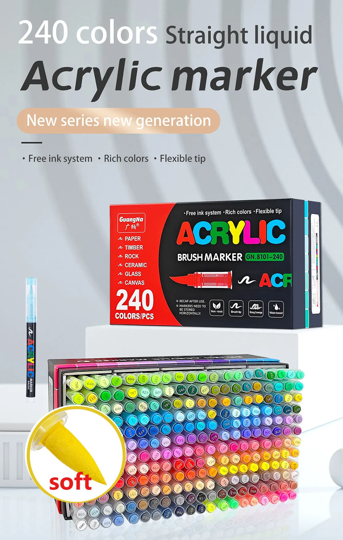 

168/240 colors Direct liquid propylene marker set DIY graffiti body painting art pigment pen colored pen.