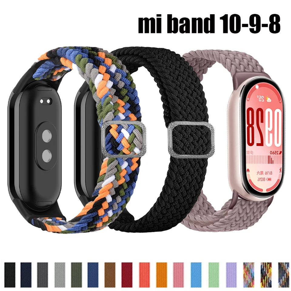 3 Pack Bracelet pour Xiaomi Mi Band 9/Xiaomi Smart Mi Band 8 Bracelet,Nylon Braided Stretch Solo Loop Bracelets Sport Band pour Xiaomi Band 8/Mi band 9 Bracelet,Noir unité/vert blanc/vert,S 3 Pack Bracelet pour Xiaomi Mi Band 9/Xiaomi Smart Mi Band 8 Bracelet,Nylon Braided Stretch Solo Loop Bracelets Sport Band pour Xiaomi Band 8/Mi band 9 Bracelet,Noir unité/vert blanc/vert,S