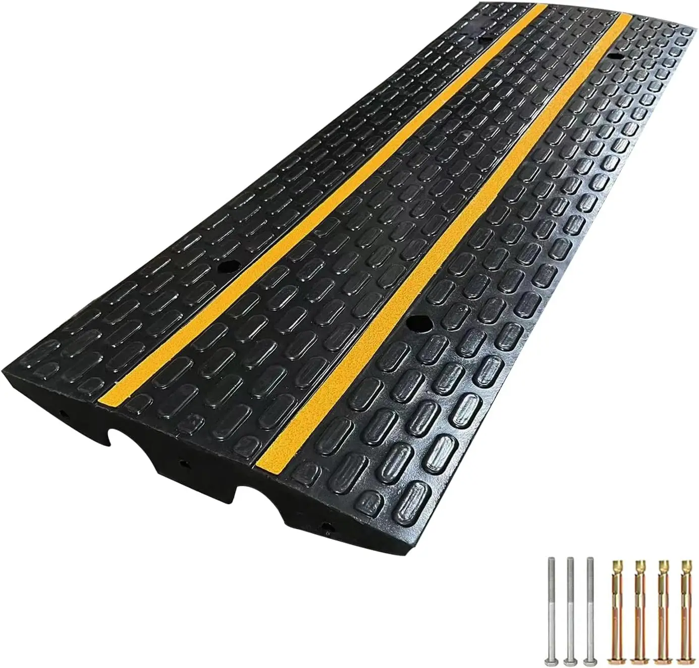 

Rubber Heavy Duty 44000lbs Capacity Car Ramp, Rubber Threshold Ramp, Driveway Curb Ramp, Doorway Rubber Ramp (R3)