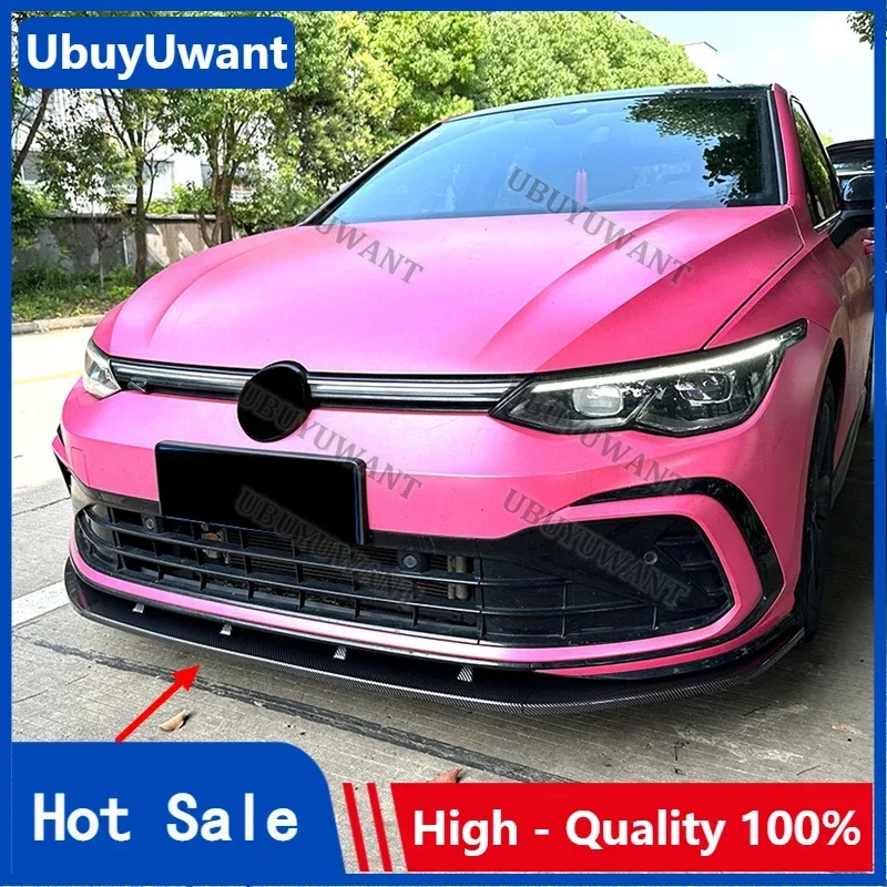 

For VolksWagen Golf MK8 Front Bumper Lip Custom Parts Front Chin Spoiler Splitter Protector Body Kits GTI GTD GTE R-Line 20-23