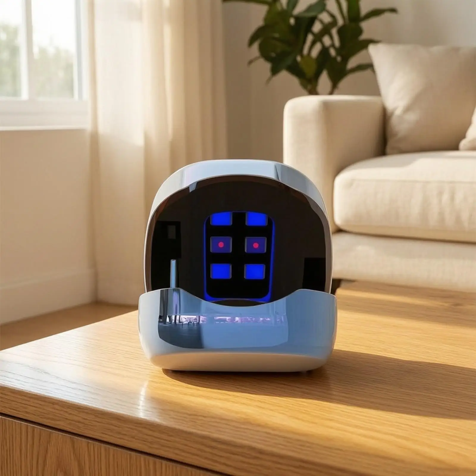 Home Use Nail Fungus Cleaning Lamp with 4 Blue Lights and 2 Infrared Lamps for Effective Nail Treatment