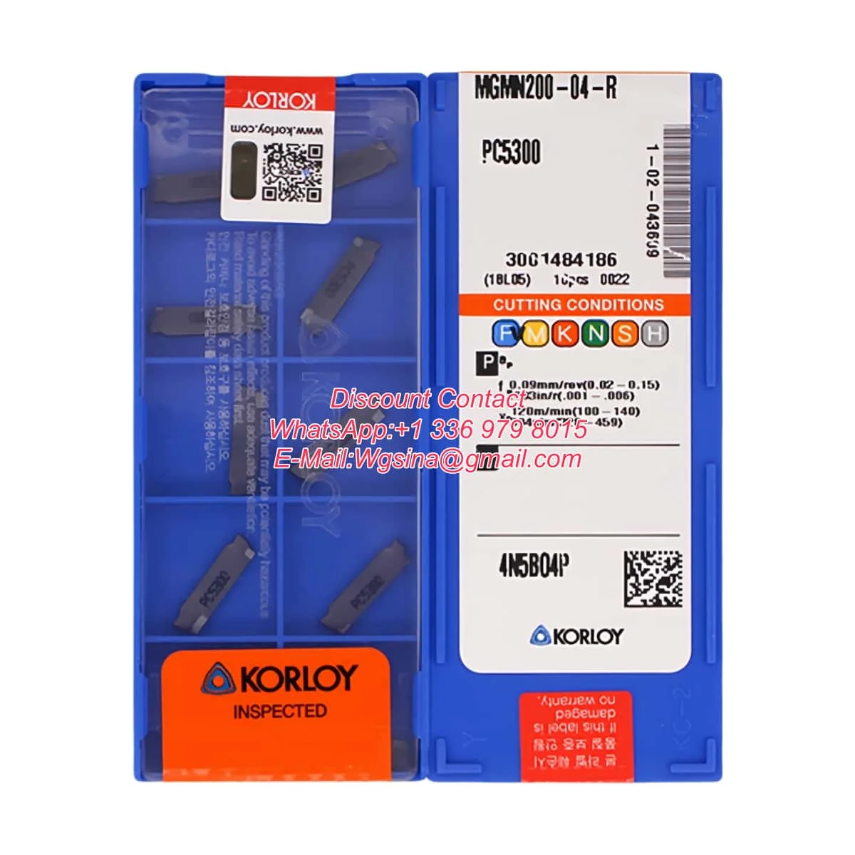 100% Original MGMN MGMN300 -02 04 -L M R PC5300 PC8110 X343 NC5300 NC3030 PC9030  Groove Insert