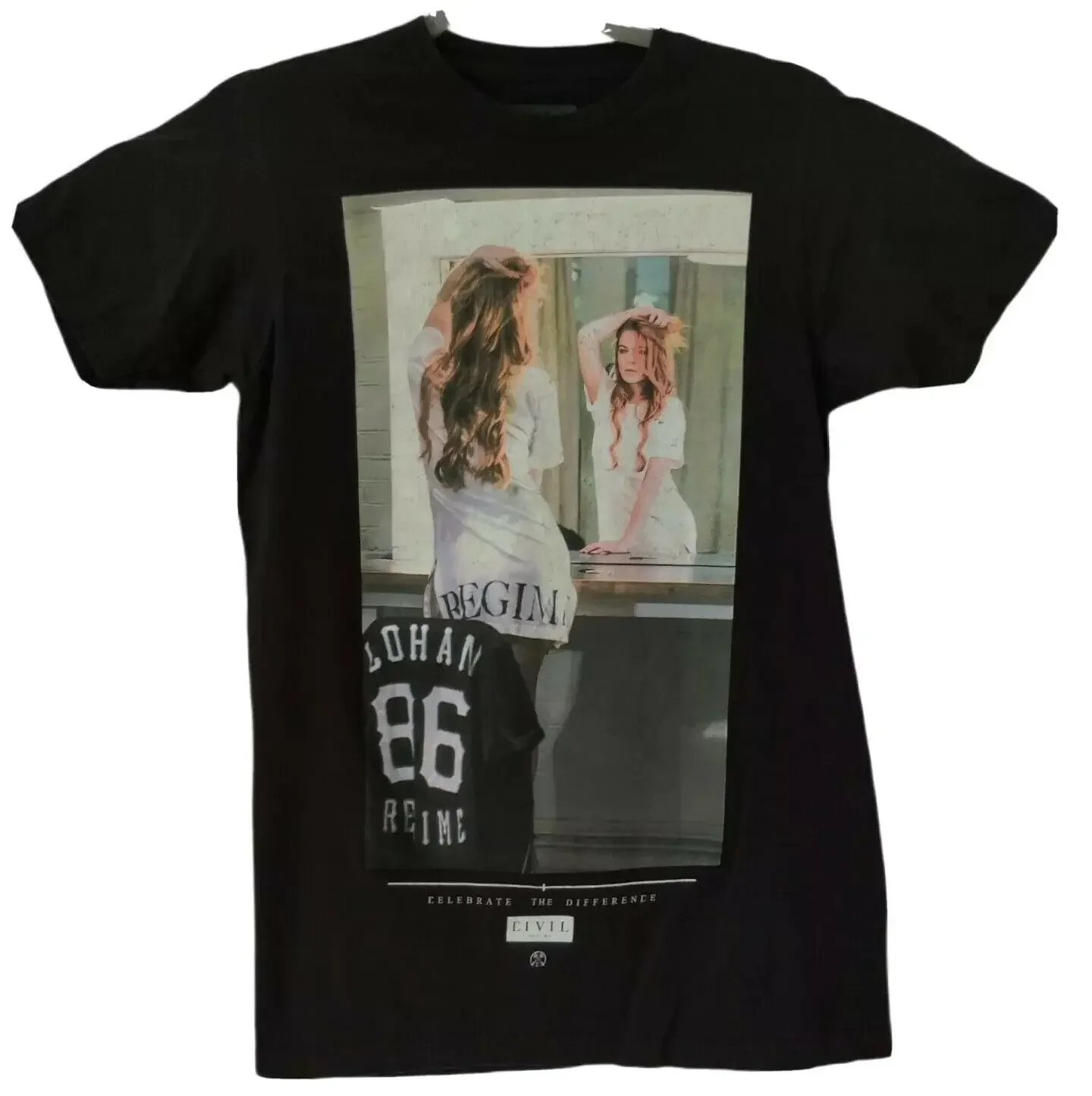 Lindsay Lohan T Shirt Civil Regime Pac Sun Sz Small