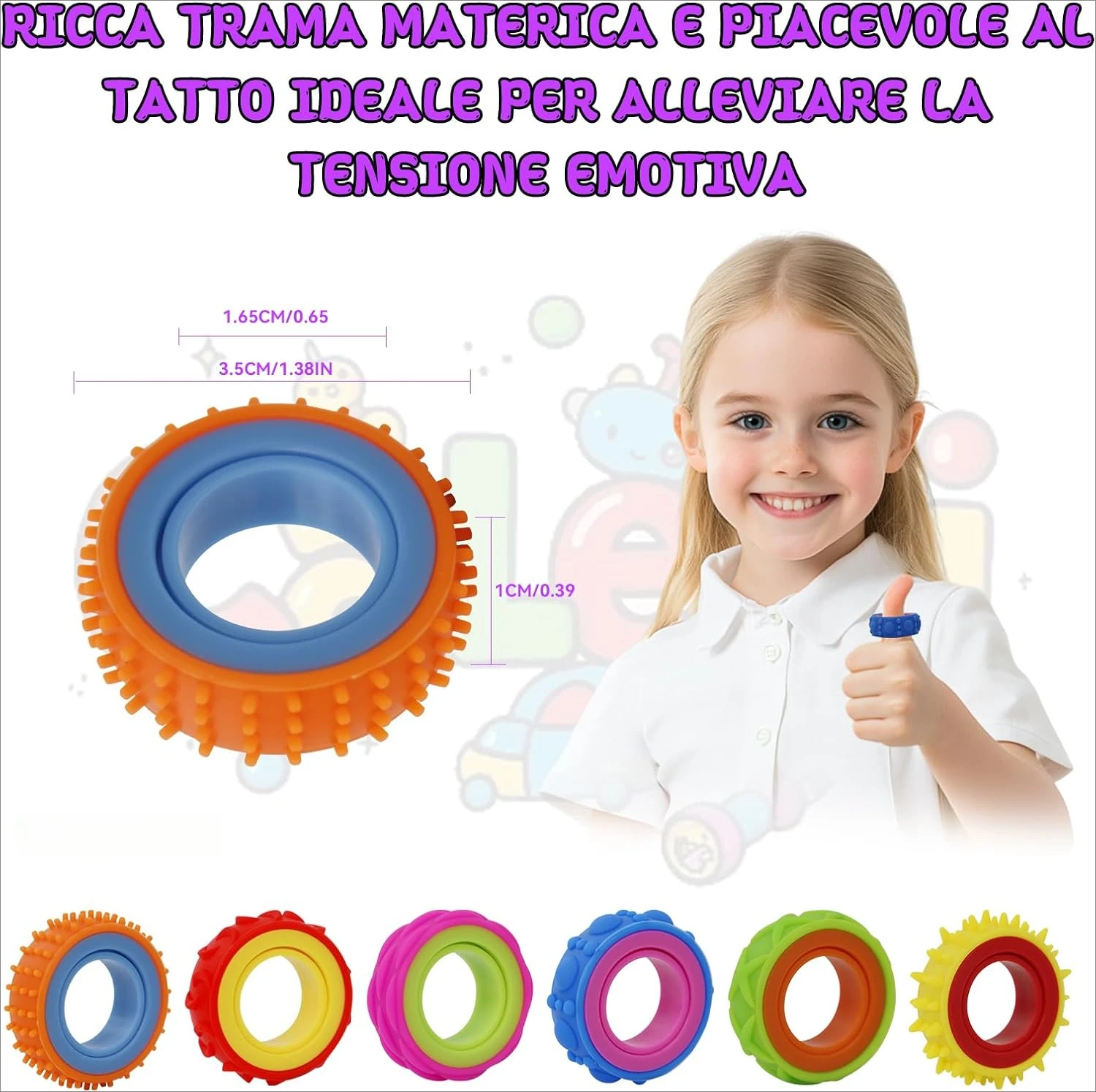 

Новое силиконовое сенсорное вращающееся кольцо-фиджет для снятия стресса, вращающаяся игрушка-фиджет для взрослых, антистресс, для снятия тревоги, при аутизме, СДВГ, бесшумное