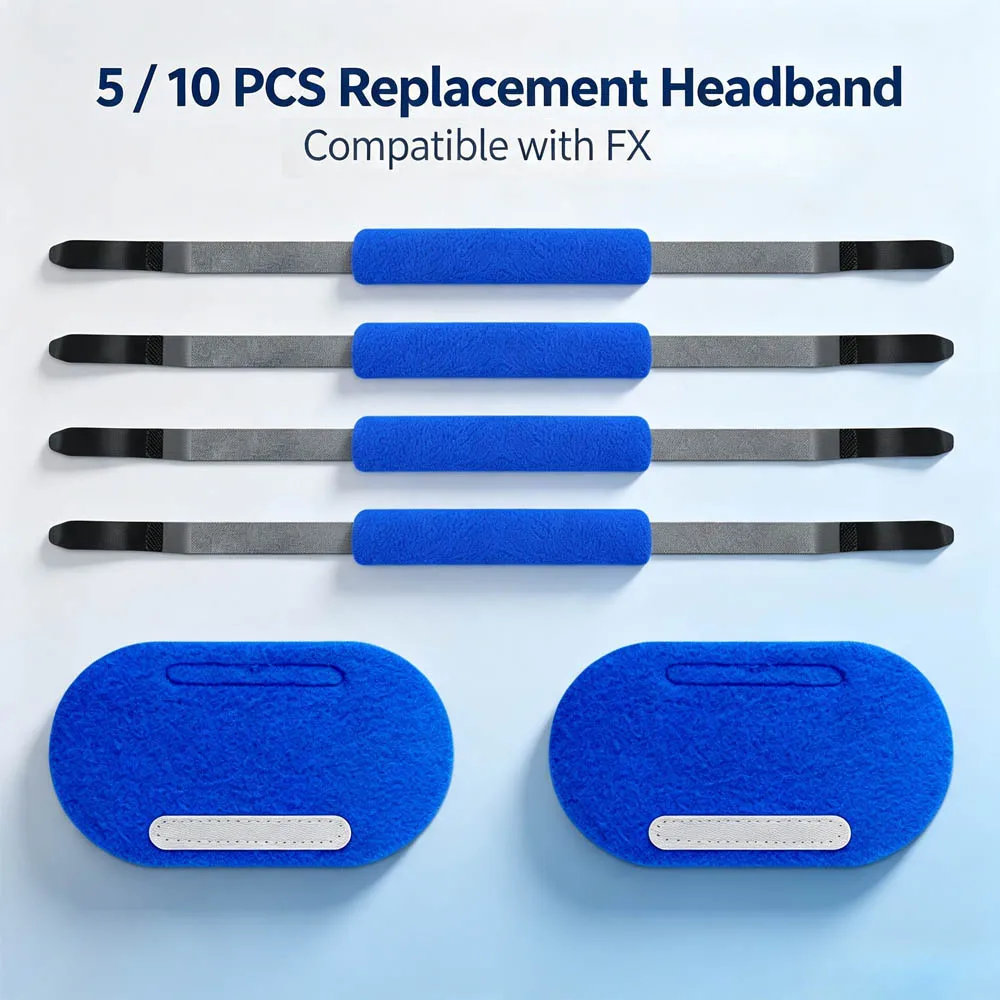 5/10PCS FX Replacement Headband for FX , Anti Slip Soft Comfort Head Strap Adjustable Tightness Two Support Pads Headgear