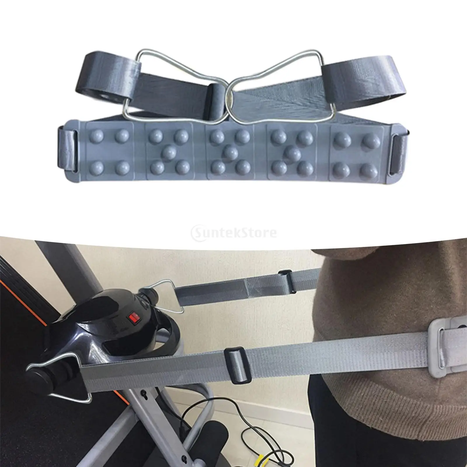 Treadmill Massage Belt Portable Fitness Device Training Gear Gym Workout Dip Belt Weightlifting Belt for Home Exercise Office