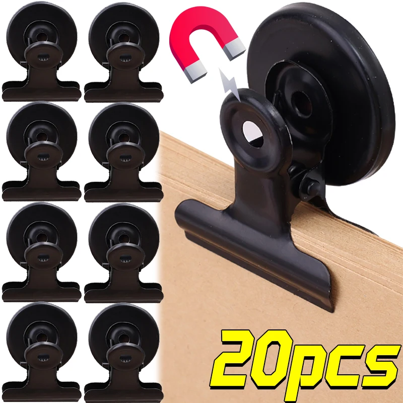 20/1pcs Round Magnetic Clips Refrigerator Magnet Clamp Whiteboard Photo Wall Metal Storage Hook DIY Office Kitchen Organization