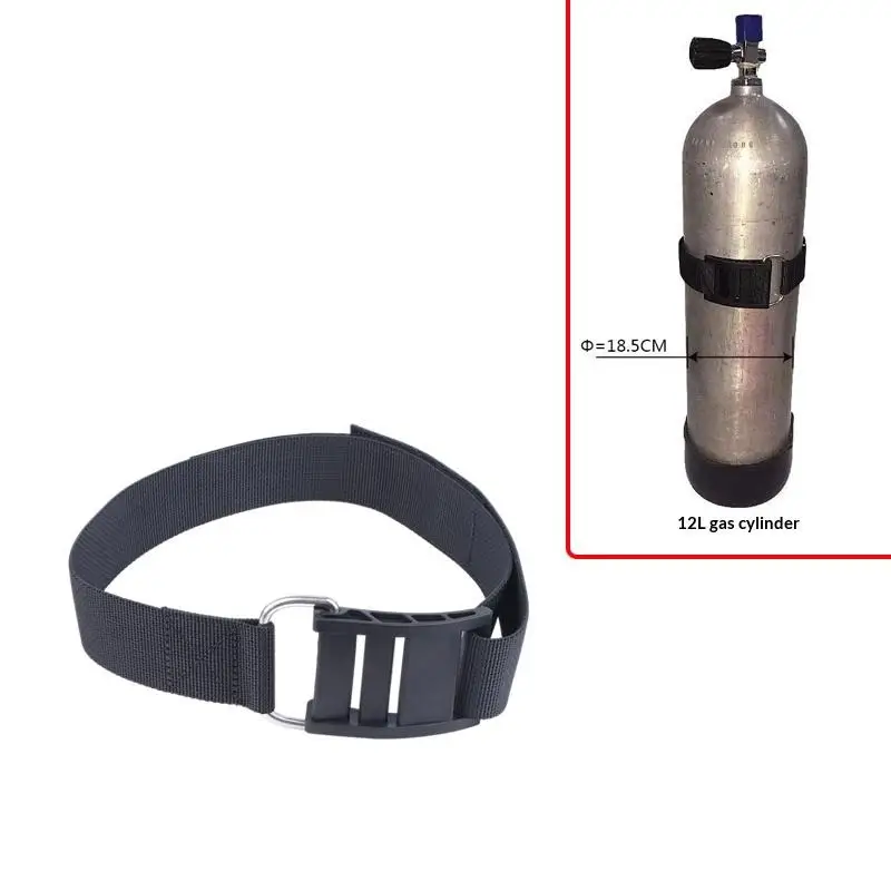 

Adjustable Tank Strap Diving Band with 2 Cam Buckles Nonslip Pads for Recreational and Professional Divers