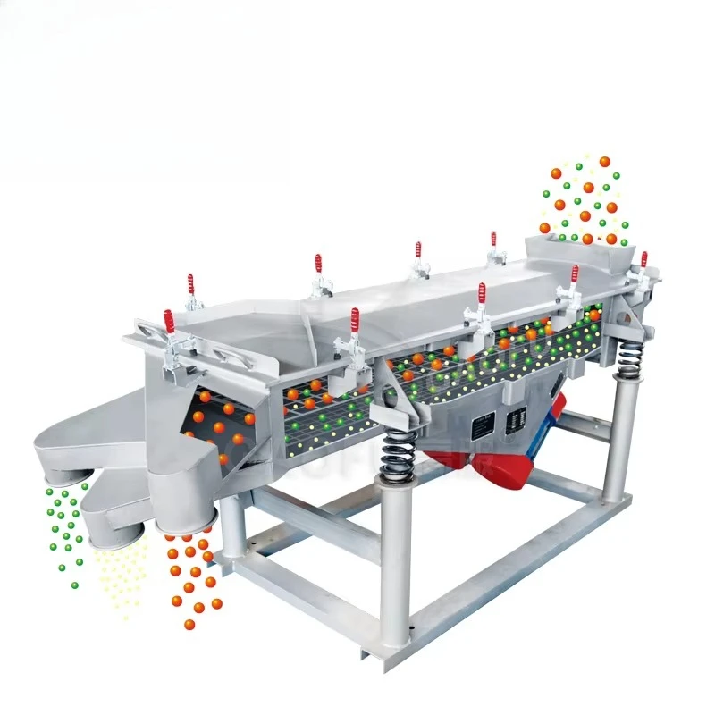 Factory Outlet Food Grade Sieve Shaker Stainless Steel Linear Vibrating Screen Separator Machine for Cookie Crumbs