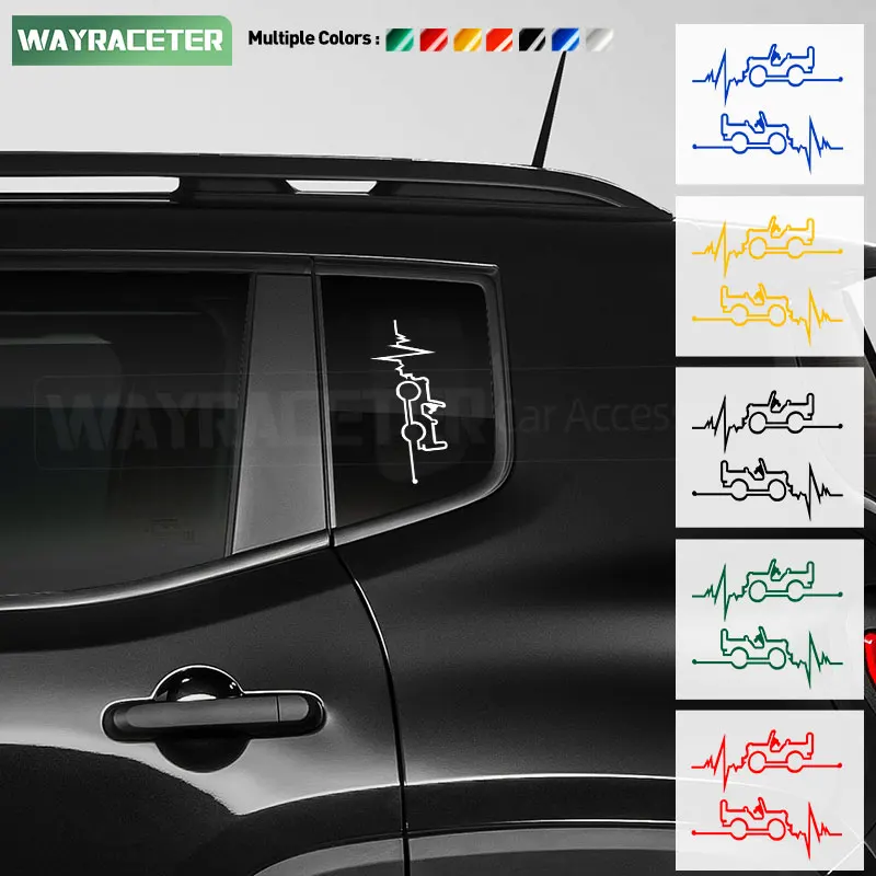 2 Pcs Reflective 1941 Willys Graphics Vinyl Decal Window Sticker For Jeep Renegade Compass Wrangler Grand Cherokee Gladiator