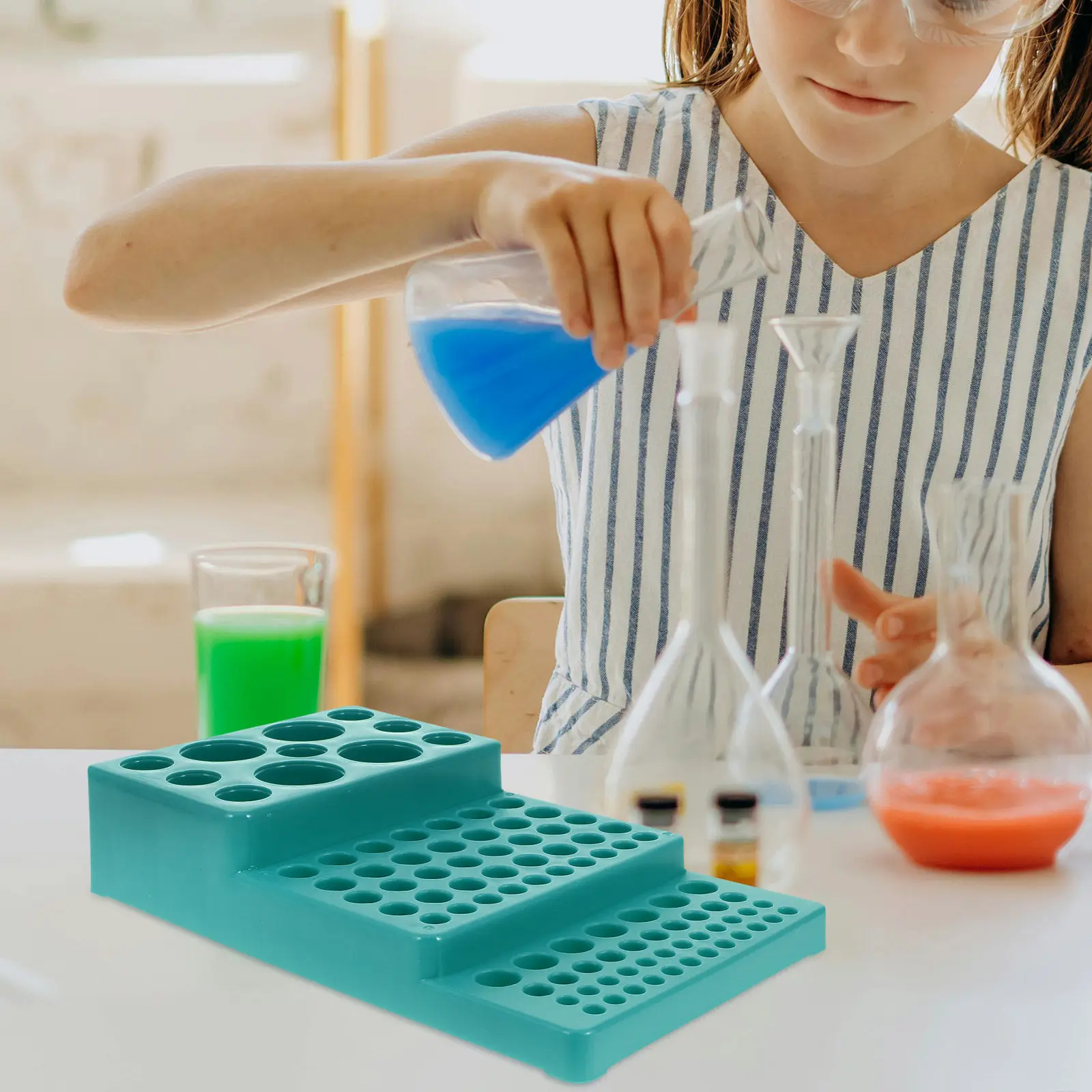 Versatile Centrifuge Tube Rack for Lab Use Sturdy Plastic Test Tube Storage Organizer for Research Clinical and Educational