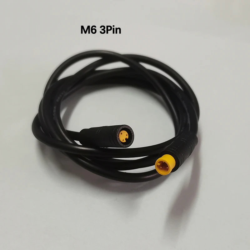 1pc 1m Long 6/8mm Circle Connector Cable Signal Sensor Cord For EBike E-Scooter Waterproof Extension Cable 2 3 4 5 6 Pin M6/M8