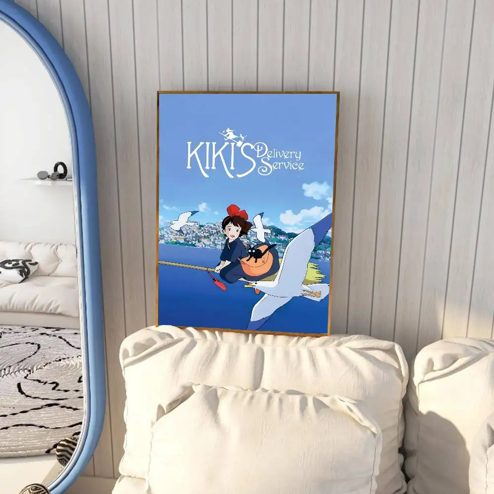 1 قطعة أنيمي K-Kikis D-خدمة التوصيل جيجي المشارك طباعة لغرفة النوم غرفة المعيشة ديكور المنزل اللوحة جدار الفن HD صورة جدارية #6