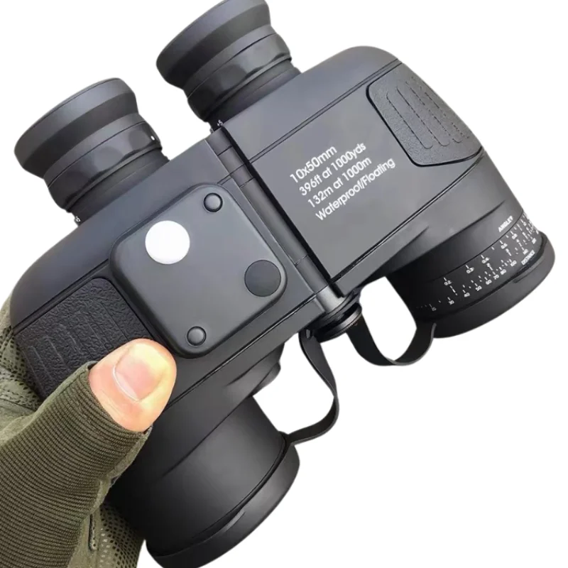 Boshile Binoculars 10x50, Nautical Compass Telescope, Waterproof and Anti-fog ED High-definition High Magnification, Ranging