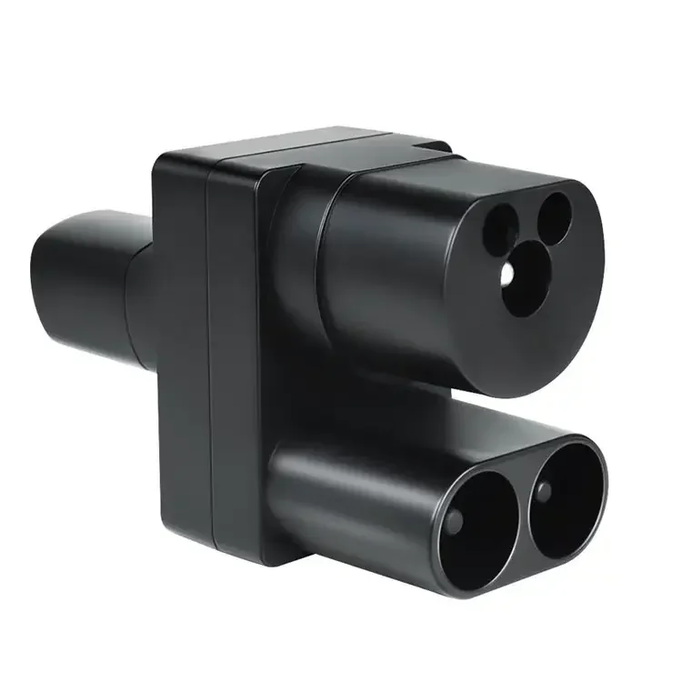 

New 150A 500V Electric Vehicle Car Charger CCS2 to NACS Combo Plug Adapter with CE Certification 5-Hole Design Black
