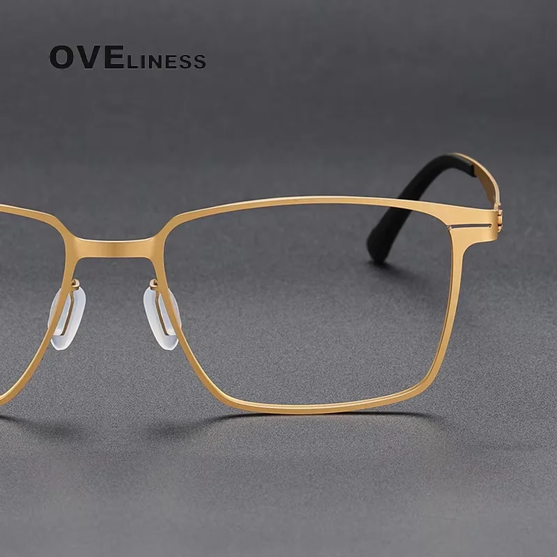 pure Titanium Glasses Frame Men women Retro Square Prescription Eyeglasses frames 2025 Myopia Optical male Eyewear Spectacles