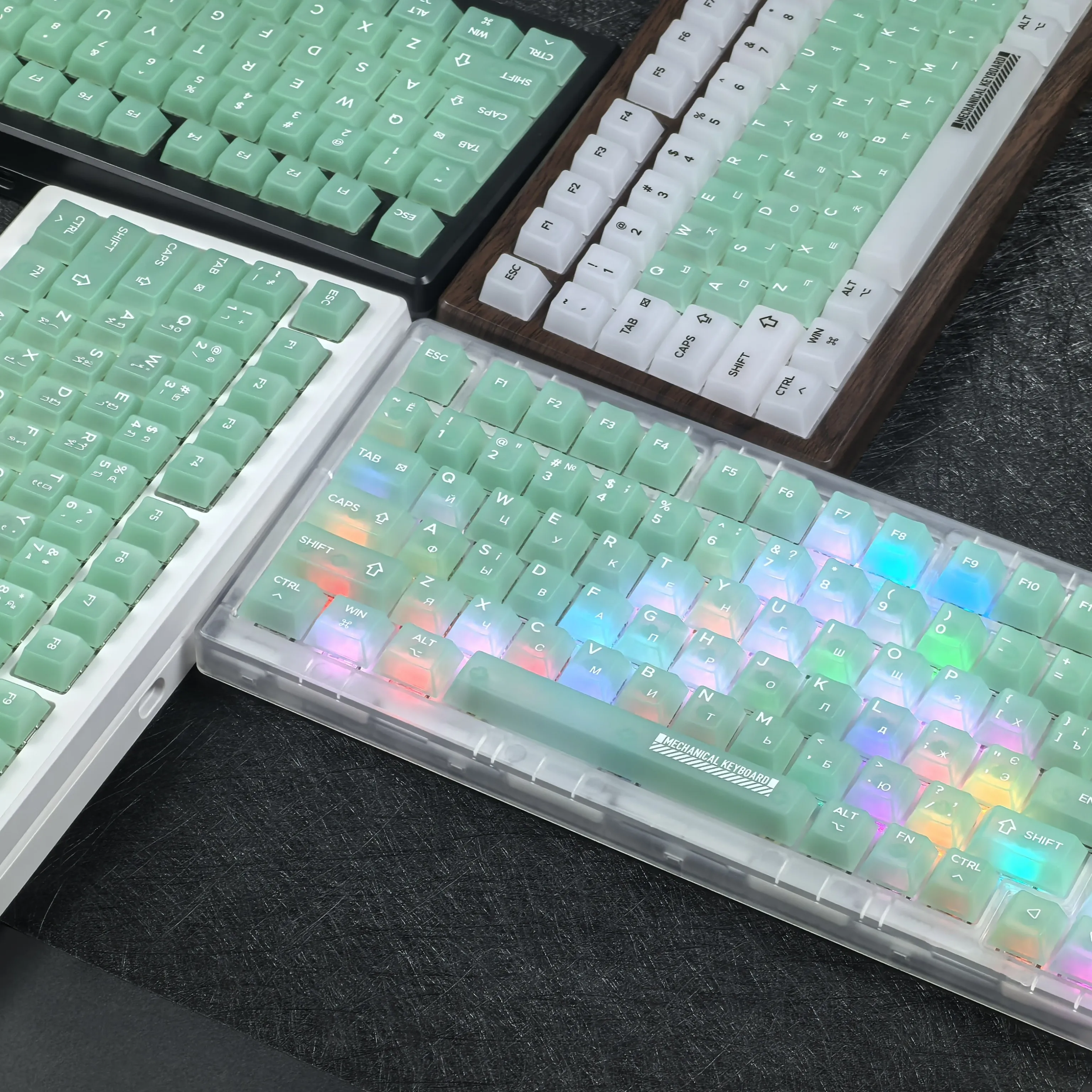 MAIMOOO EVA-02 Russe Keycaps PBT Sublimation Profil XDA recommande DIY Ball Cap DIY Rouge Blanc RU Keycap Pour Clavier Mécanique