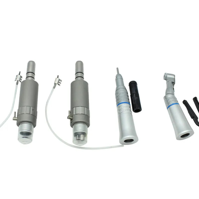 

Dental Low Speed Handpiece E-type Contra Angle 1:1 Straight External Water Spray Air Motor 2/4 Holes with Tubes