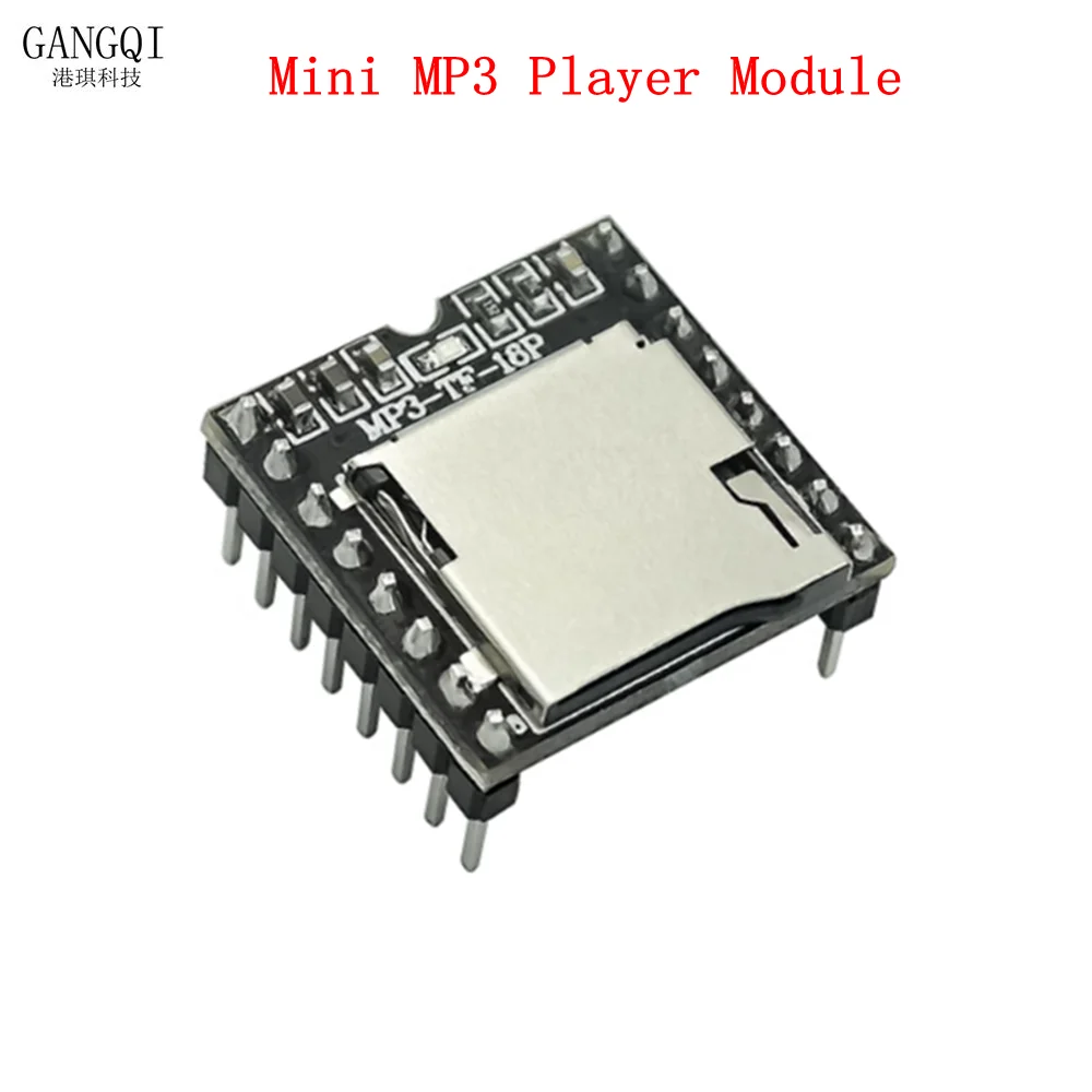 Mini MP3 DF Player Module Board MP3 Audio Voice Decode Board For Arduino Supporting TF Card U-Disk IO/Serial Port/AD DFPlayer