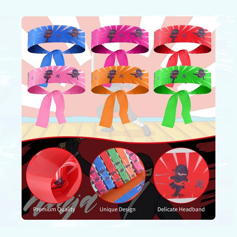 Regali per feste traspiranti multiuso Fascia per capelli da guerriero per bambini Vendita calda Fascia per sciarpa per karate ninja igroscopico