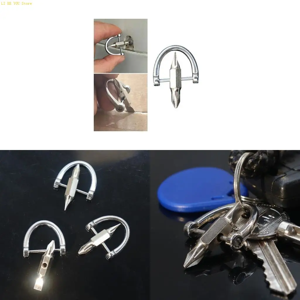 W3JE Convenient Essential Flathead Screwdriver Keychain For Durability Everyday Tasks On The Go Repair Effortless Portability