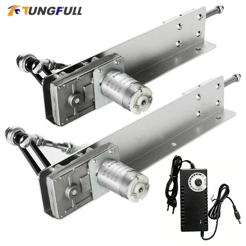 Imagen 1 del producto Actuador lineal alternativo eléctrico de CC, varilla de empuje telescópica, carrera de 3-15cm, 2-8cm, reducción de engranajes de Metal, Control de velocidad del Motor, DIY