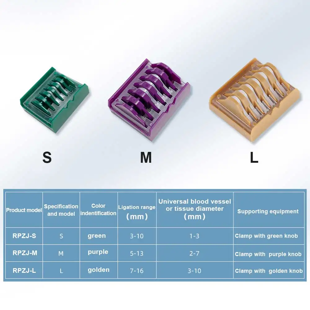 Medical Plastic Laparoscopic Polymer Ligation Clips Clips Endoscopy Surgery Surgical Vascular Clips Medical Tools