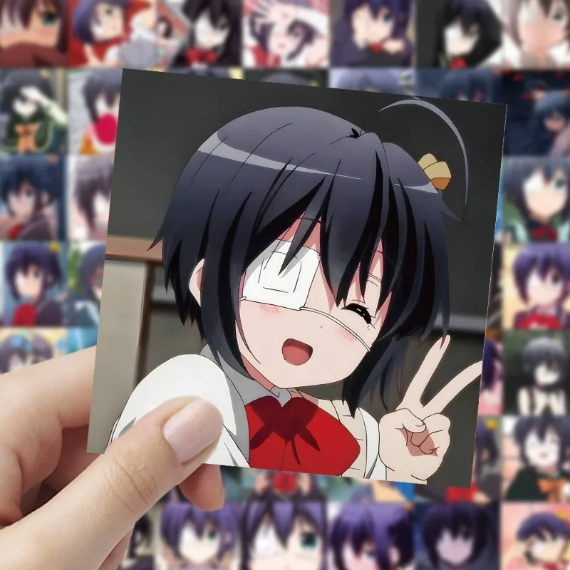 60pcs Takanashi Rikka Anime Cartoon Cute Stickers DIY Decoration Suitcase Refrigerator Mobile Phone Desktop Laptop Stickers