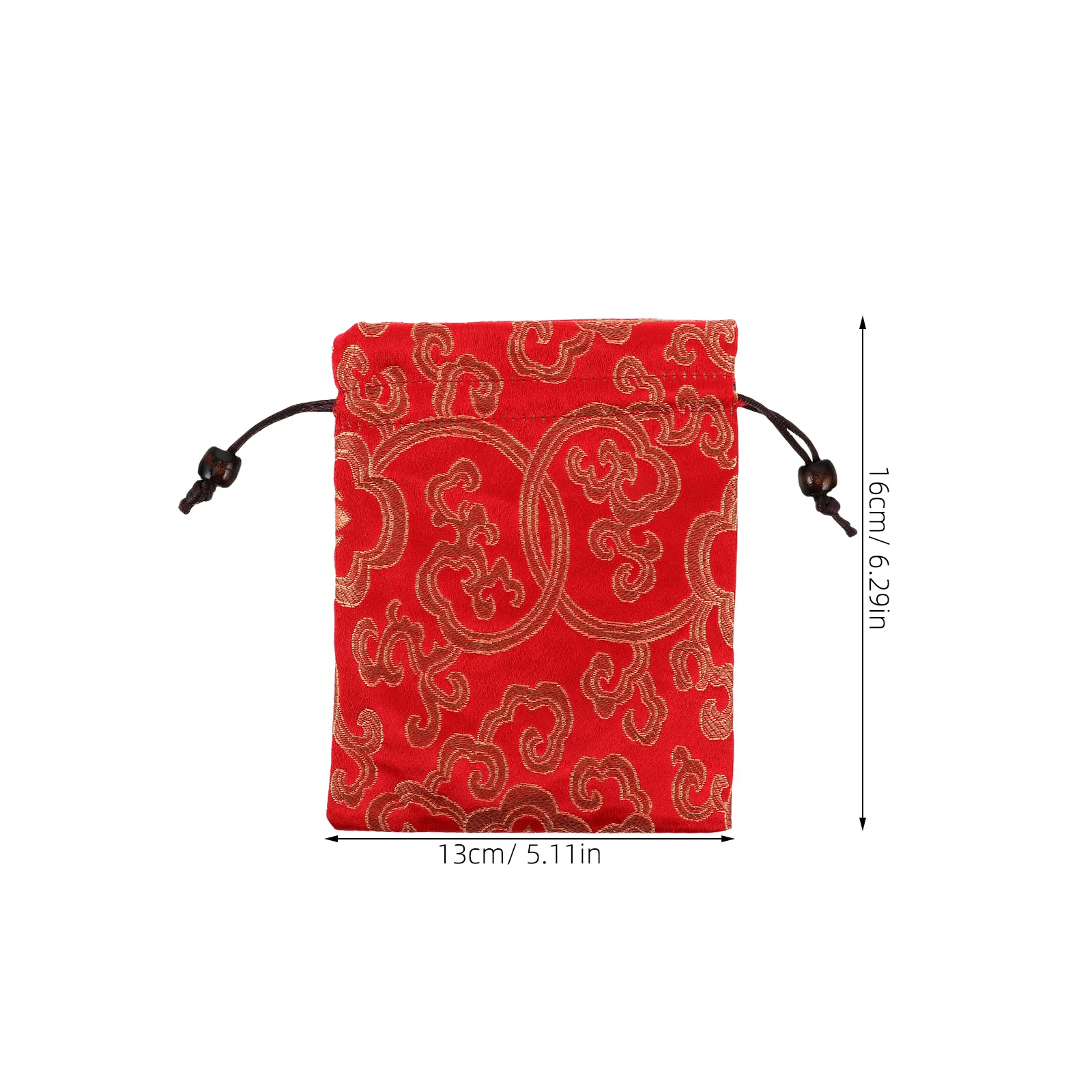 الصينية الحرير الديباج المطرزة الرباط مجوهرات المنظم كيس مزموم صغير دائم متعددة الأغراض تخزين التطريز الحقيبة #5