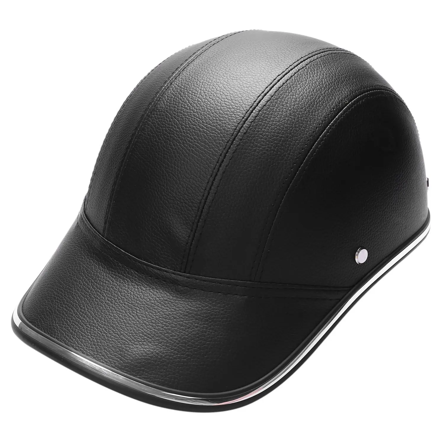 Motorcycle Leather Helmets Bike Scooter Half Open Face Protective Helmet Hard Hat-Safety Unisex Racer Helmet Baseball