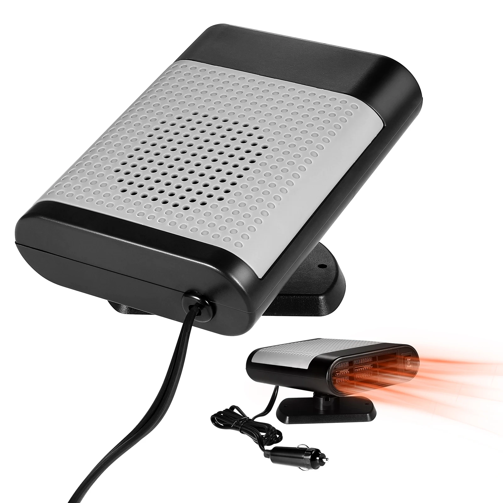 

Car Heater Fan ABS Material Vehicle Defogger Windshield Heater Compact Size Low Consumption Safety Usage Adjustable Car