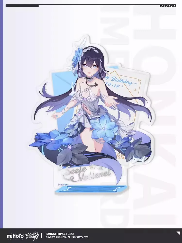 MiHoYo-Caja de regalo conmemorativa de cumpleaños oficial Honkai Impact 3 Seele 2023, colgante de insignia de The Lawgiver, vida y muerte, preventa