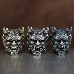 Japanese Demon Samurai Brass Knife Bead EDC DIY Paracord Woven Bracelets Lanyard Pendant Accessories Outdoor Tool Hangings Decor