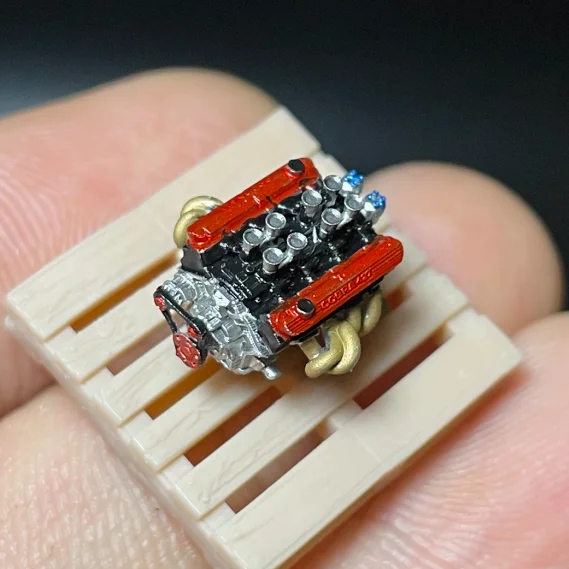 

1:64 engine model V8 engine car model modification scene model ornaments