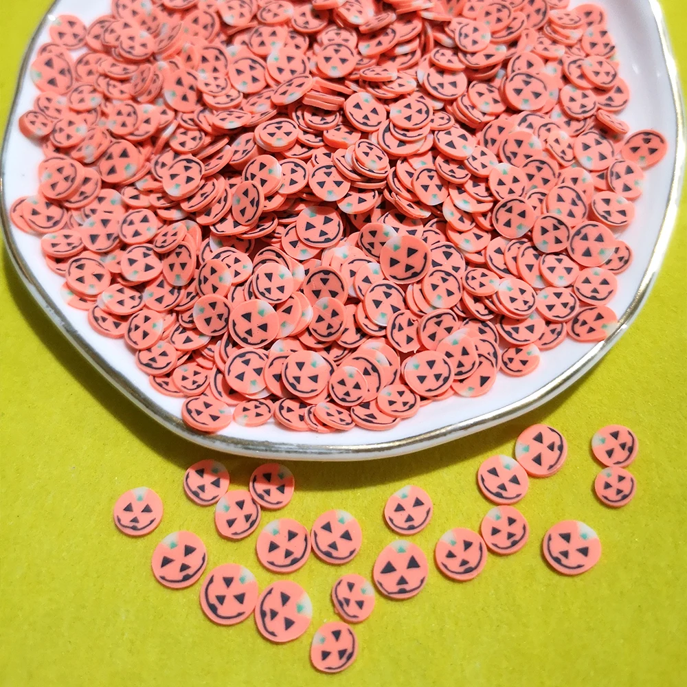 20g 5/10mm Hot Clay Halloween Skull Sprinkle , Cute Polym Clay Sprinkl for Crafts Making, Phone Decor, DIY Scrapbooking