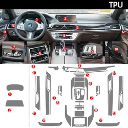 Tpu Transparante Film voor BMW 7 Serie 730 740 750 F01 F02 2017-2022 Auto-interieur Sticker Middenconsole Gear deur Windows Panel