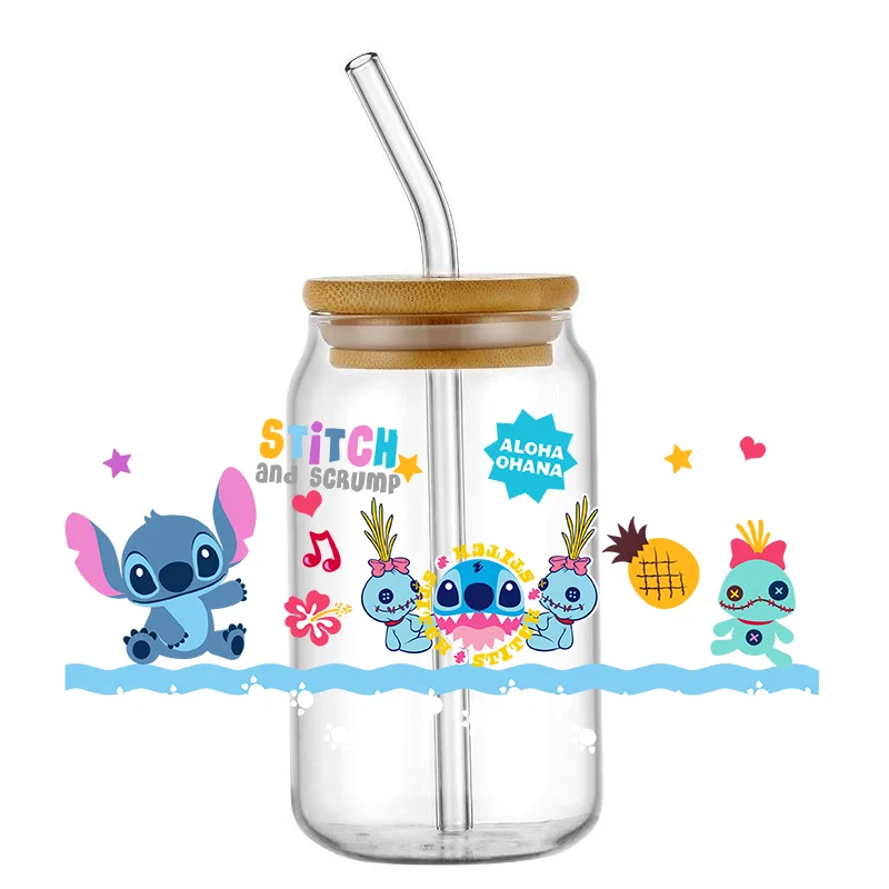 long ears 16 OZ 3D UV DTF Transfers Stickers Waterproof Transfers Decals For 16oz Glass Cup Wrap Stickers