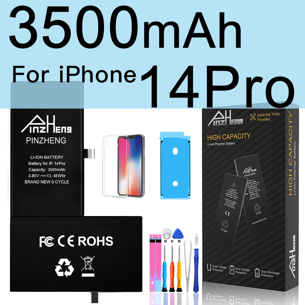 PINZHENG Echte Hoge Capaciteit Batterij Voor iPhone 14 15 Pro Max 14 Pro 15 Pro 14 Plus 15 Plus 14 Pro Max vervangende Batterijen