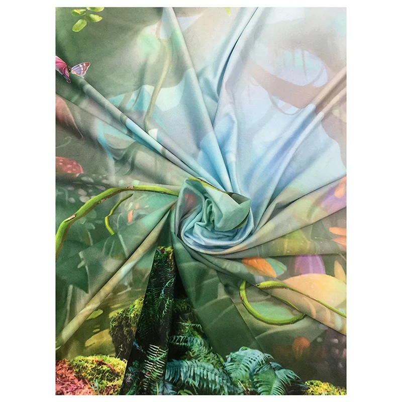 ABKN-2Pcs 7X5ft Washable Fabric Photography Background Fairytale Dreamlike Nature Forest Life Background Photographical
