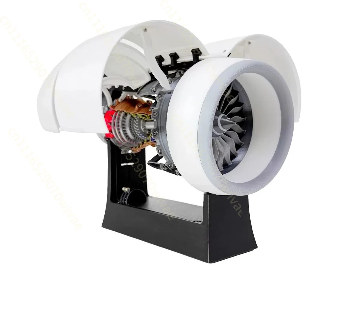 Mini Aircraft Turbofan Engine Model 35cm for Desktop Decoration & Hobby Display