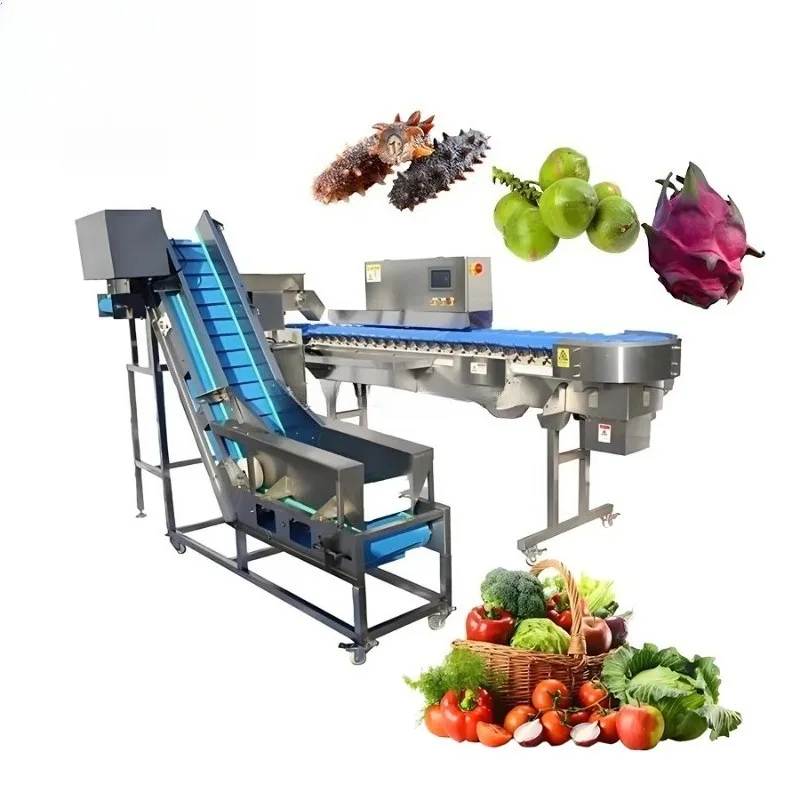 Full Automatic Weight Sorting Grader for Scallop Chicken Seafood Fruit & Vegetables