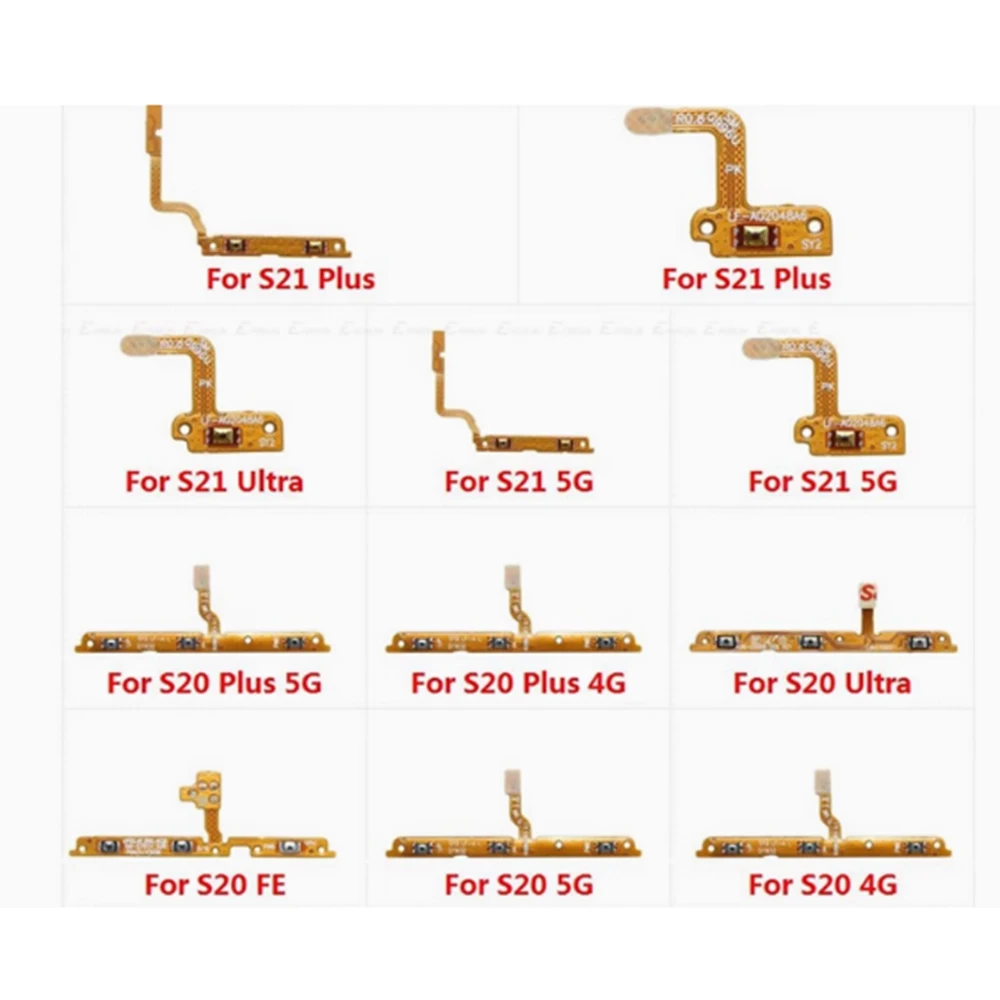 

Power Switch On/Off Button Volume control Key Button Flex Cable For Samsung Galaxy S10 S20 S21 Plus + Lite FE