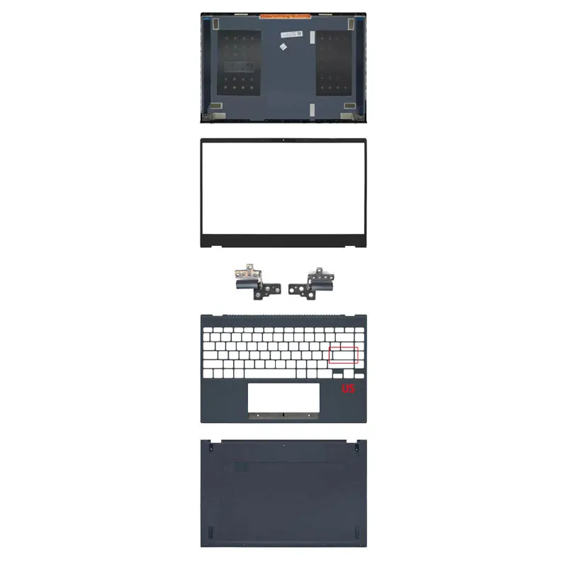 Laptop Cover LCD Back Cover Front Bezel For ASUS Zenbook 13 UX325 UX325A UX325J UX325E U3700J Palmrest Lower Bottom Case Hinges