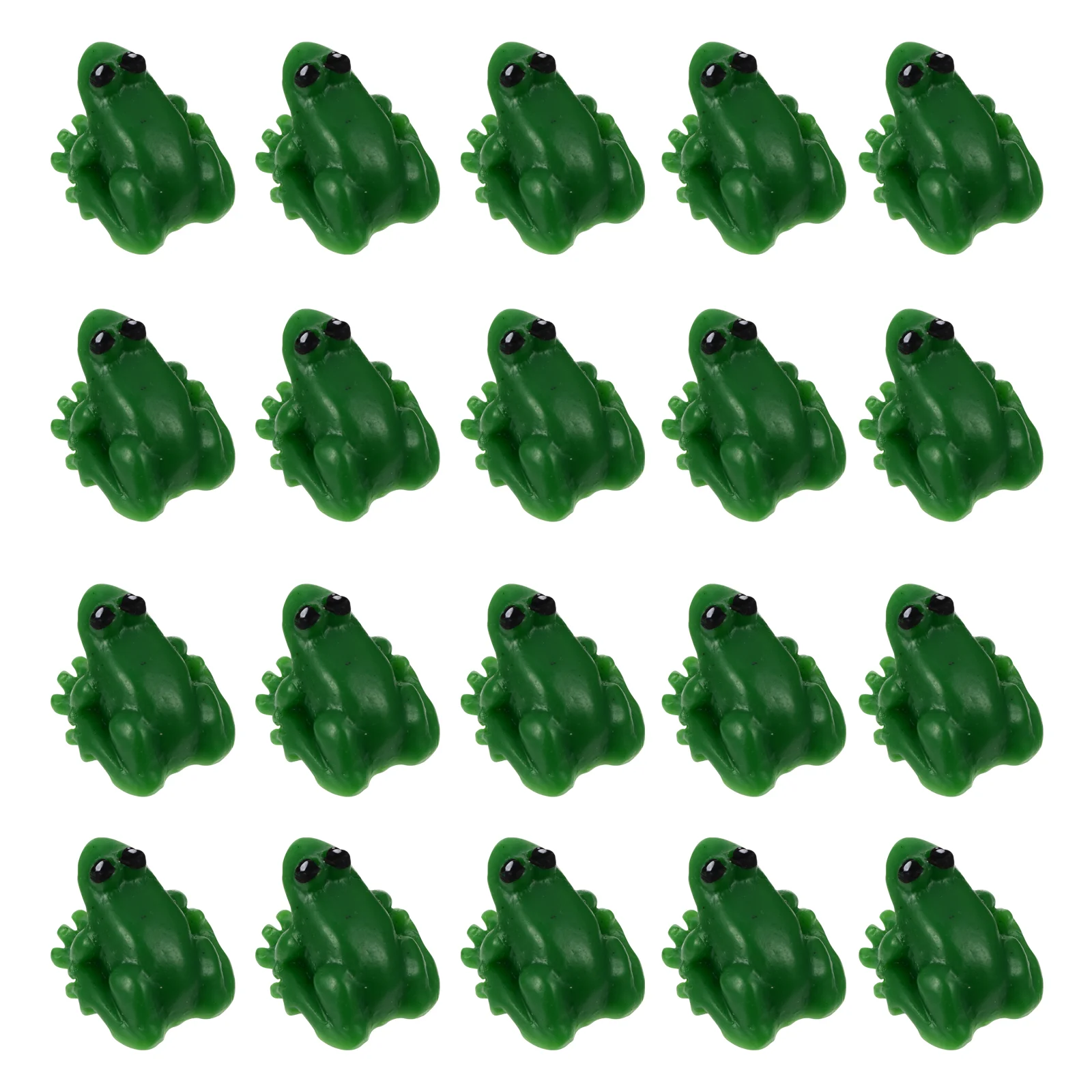 20 Pcs House Resin Frog Tabletop Adornment Frogs Micro Decor Accessories Crafts Statue Green Garden