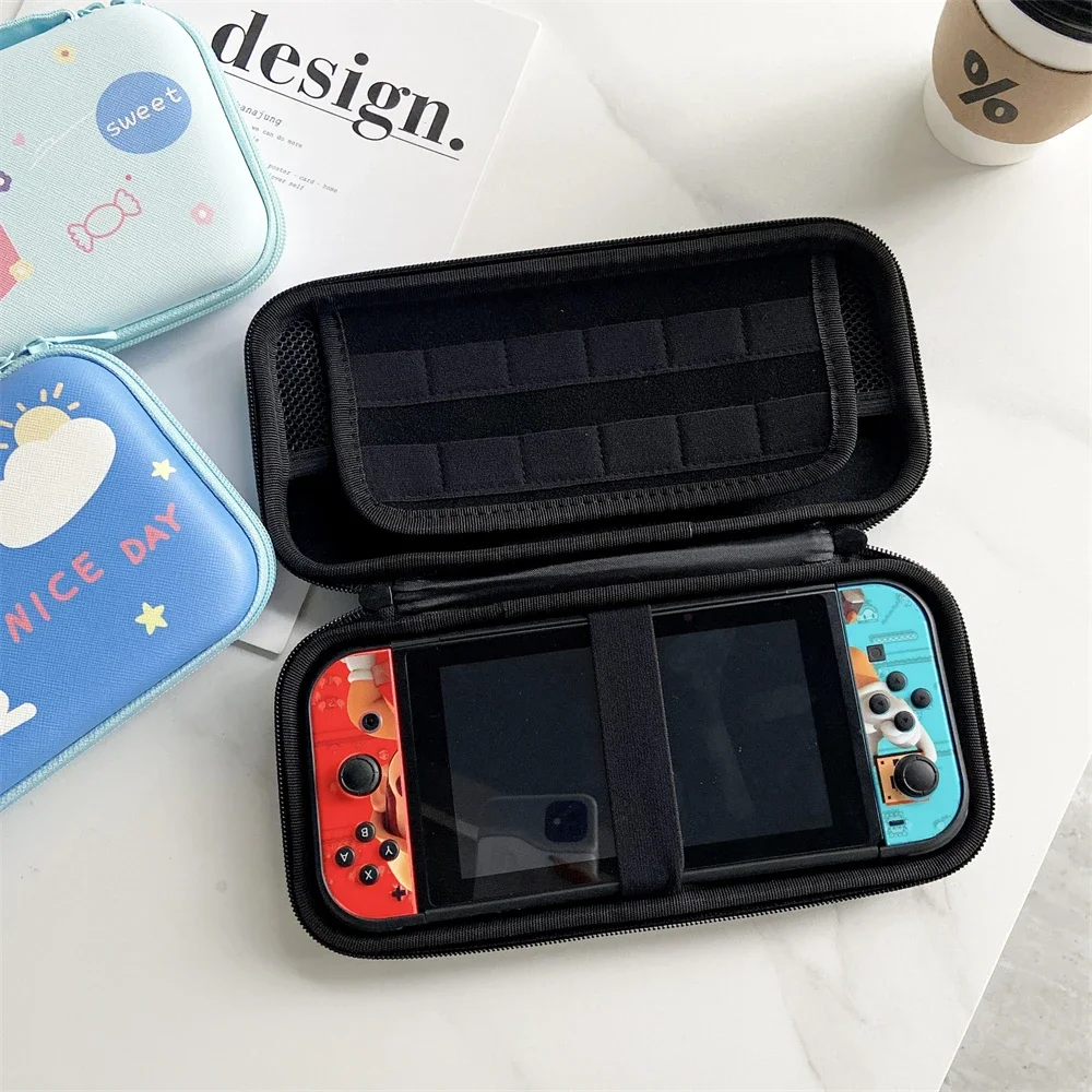 Disney Mickey Minnie Duffy Stitch Sanrio Kitty Cinnamoroll Storage Bag for Nitendo Switch NS Oled Game Console Box Cartoon Case